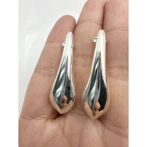 SU 925 Sterling Silver Modernist Earrings